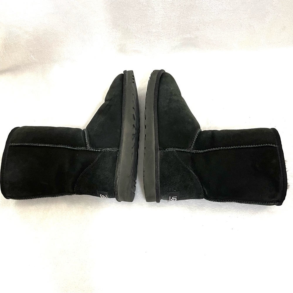 UGG Koolaburra Black Suede Fur Lined Short Boots - Picture 6 of 11